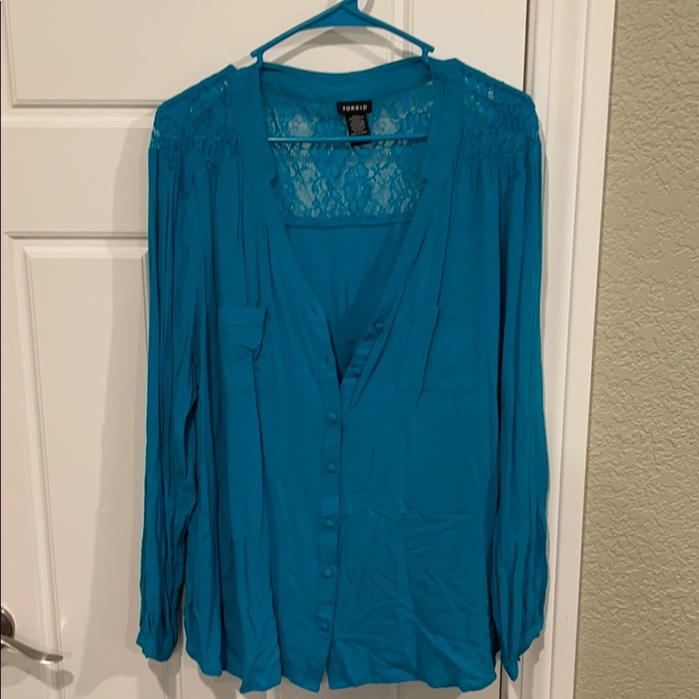 Torrid Turquoise Blouse